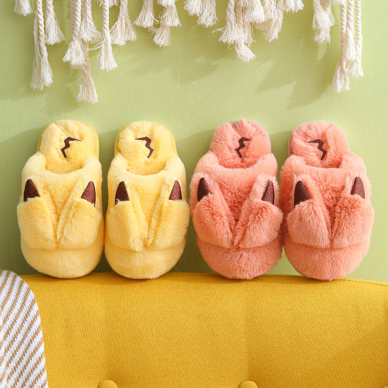 Pikachu Fluffy Slippers