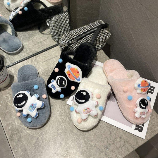 Astronaut Fluffy Slippers