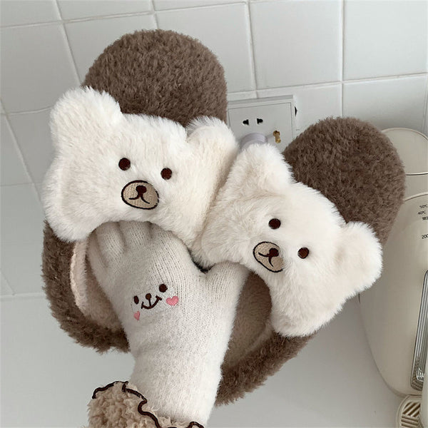 Bear Fluffy Slippers