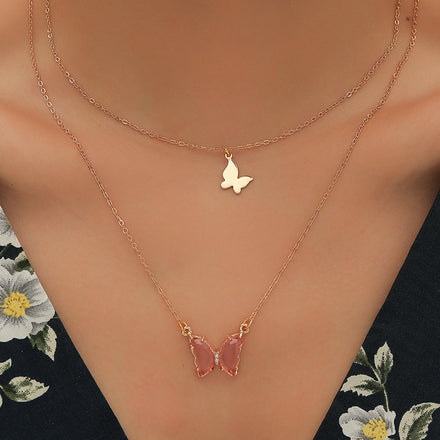 Zircon Butterfly Necklace