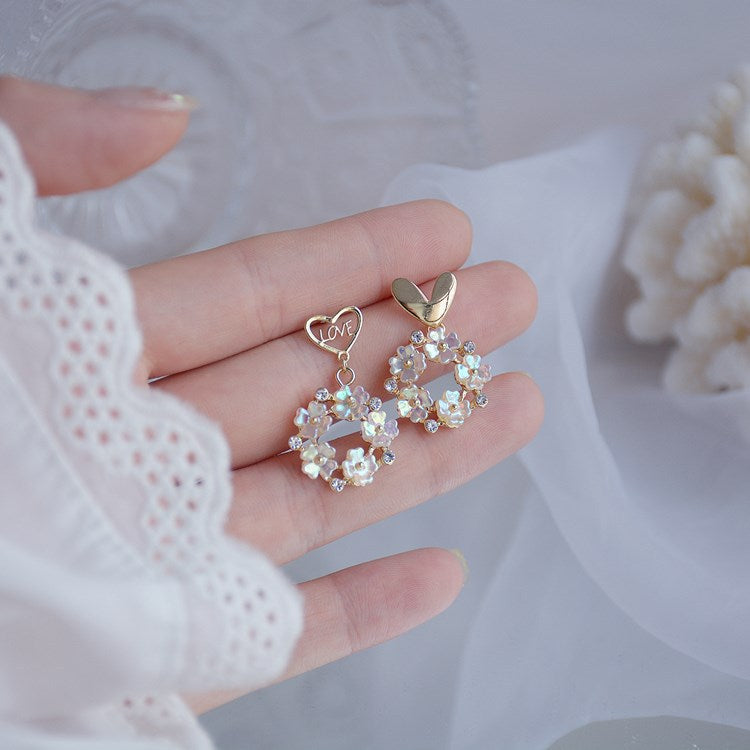 Zircon Flower Earrings