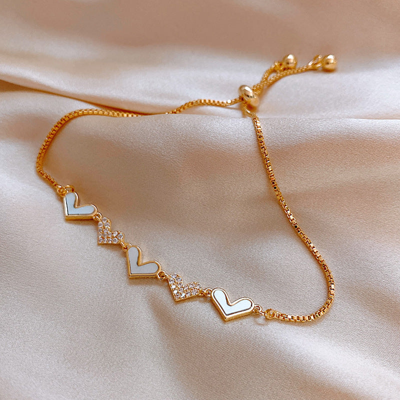 Zircon Heart Bracelet