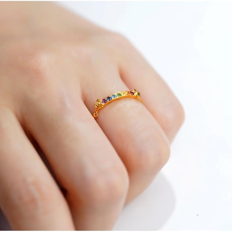 925 Sterling Silver Rainbow Rings