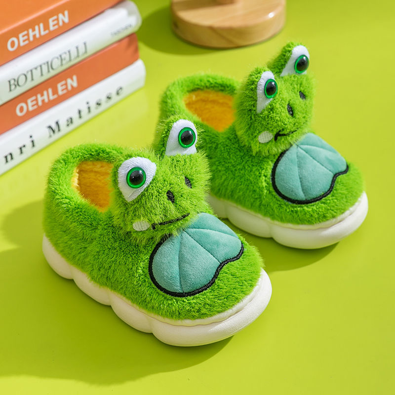 Cute Frog Children's Cotton Slippers