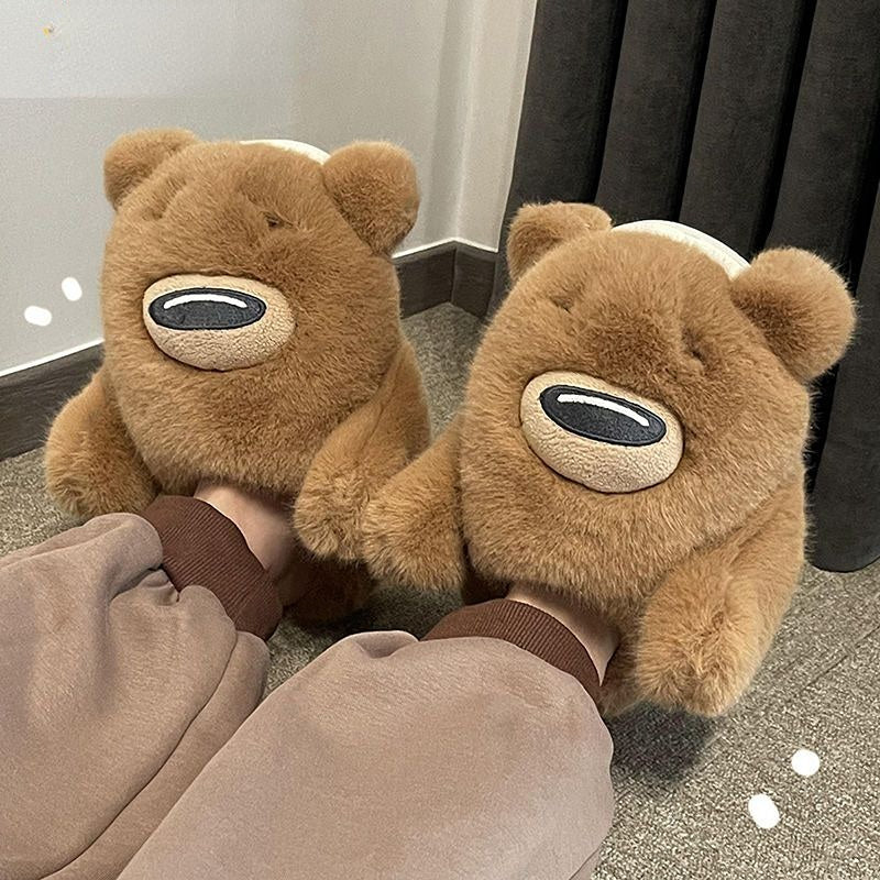 Cute Bear Fluffy Slippers