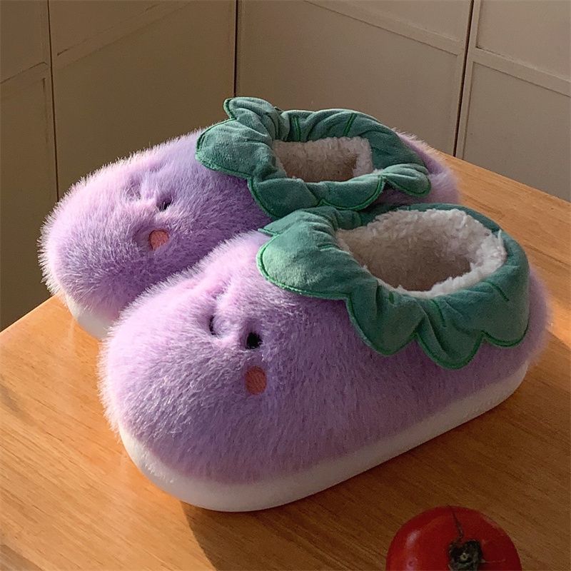 Cute Vegetable Fluffy Slippers