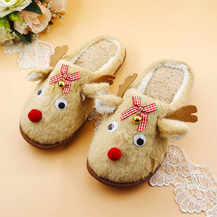 Christmas Deer Fluffy slippers