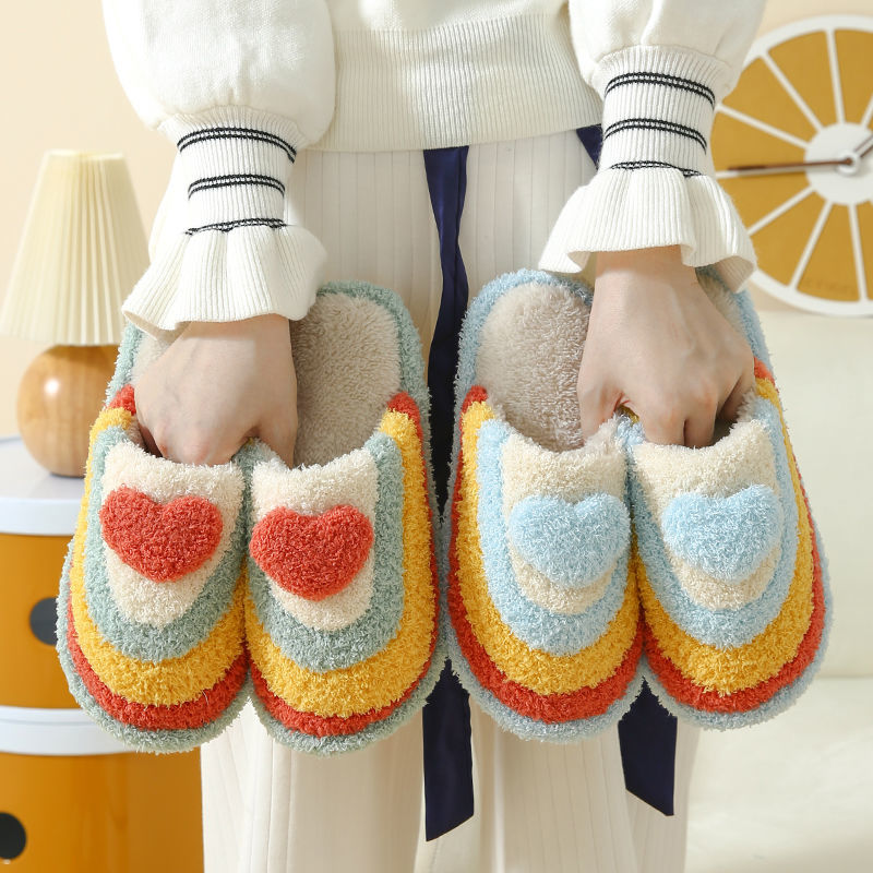 Heart Fluffy Slippers