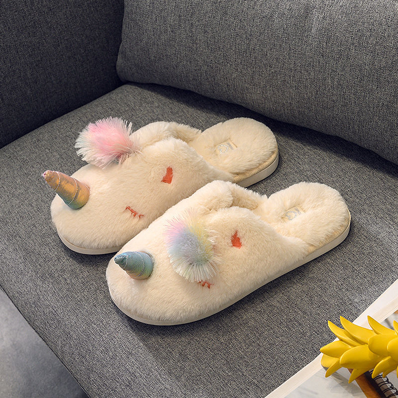 Unicorn Fluffy Slippers