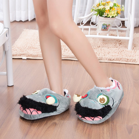 Halloween Monster Fluffy Slippers