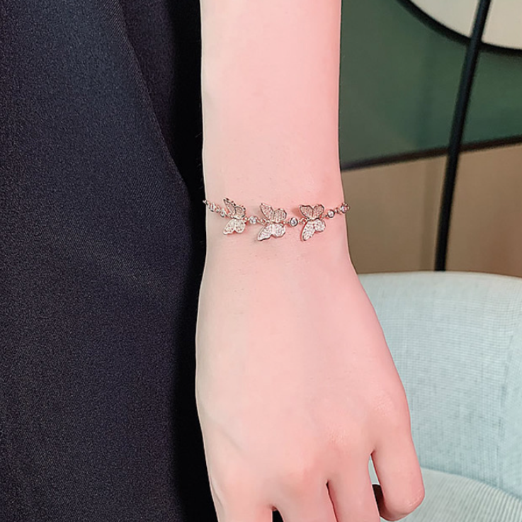 Zircon Butterfly Bracelet