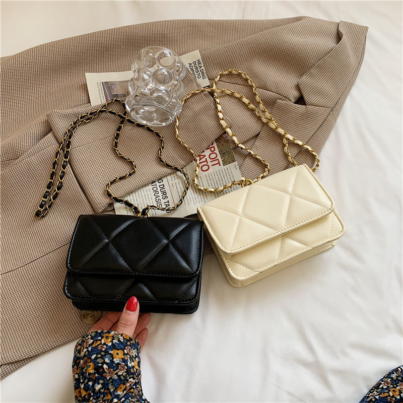 PU Chain Strap Crossbody Bag