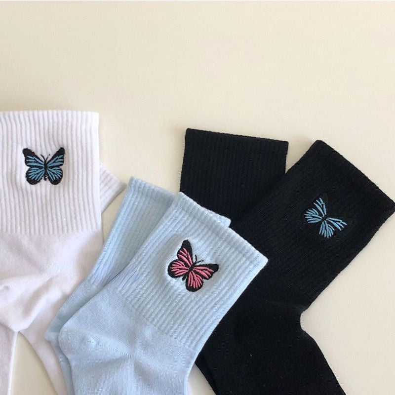 Butterfly Socks, 4-Pair Pack