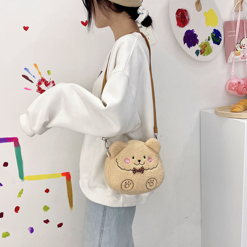 Fluffy Bear Crossbody Bag