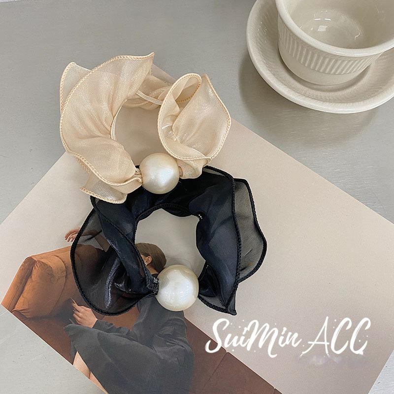 Faux Pearl Scrunchies, 1pcs