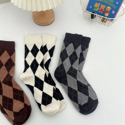 Rhombus Socks, 3-Pair Pack