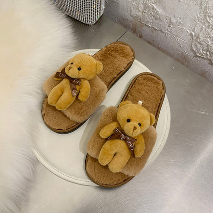 Bear Fluffy Slippers