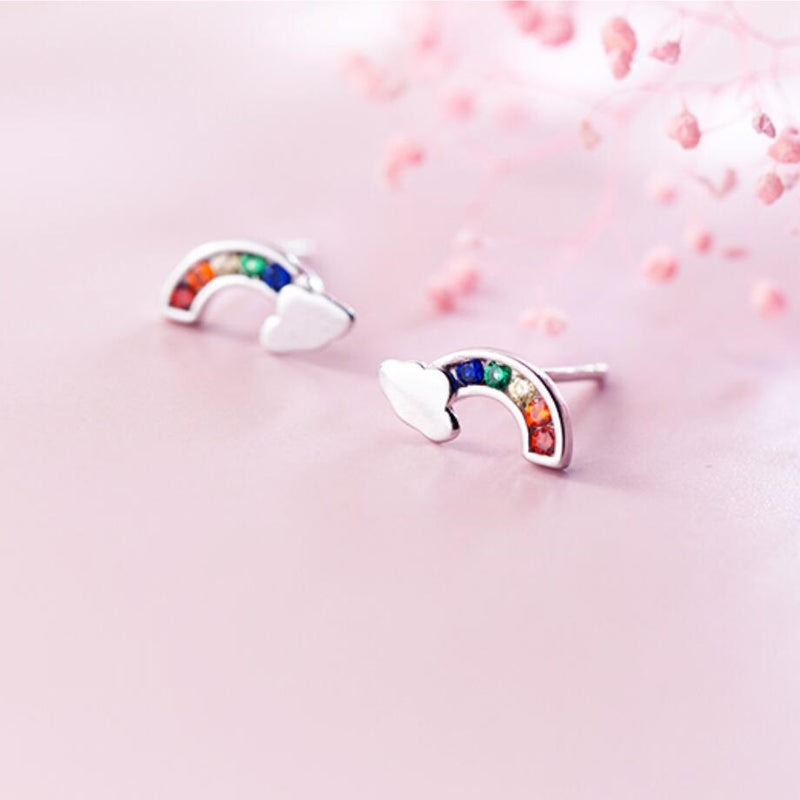 925 Silver Rainbow Earrings