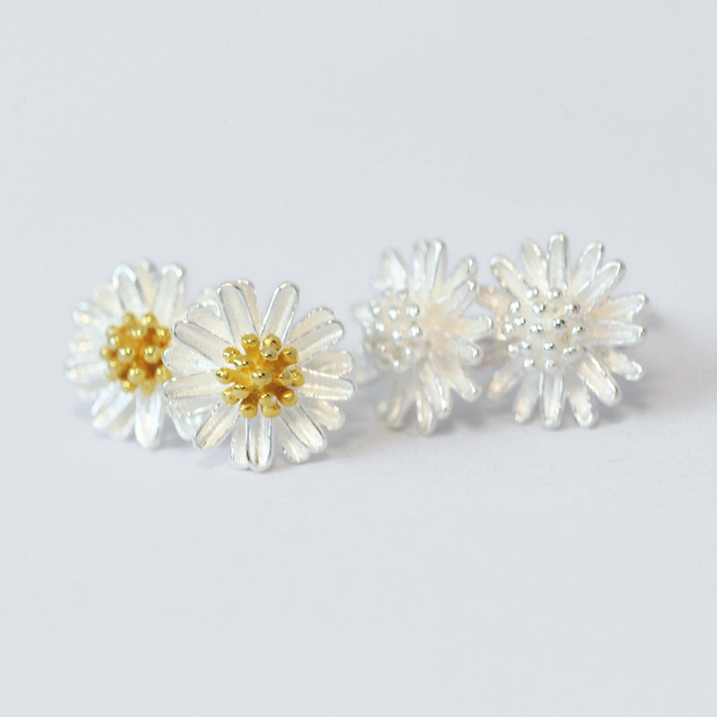 925 Silver Daisy Earrings