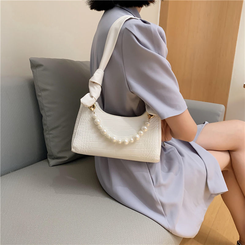 PU Pearl Shoulder Bag