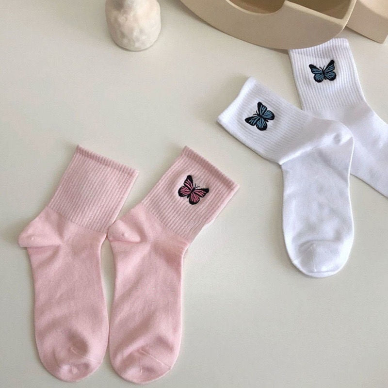 Butterfly Socks, 4-Pair Pack