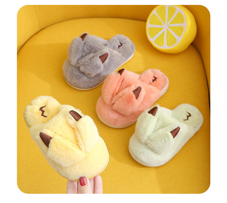 Pikachu Fluffy Slippers