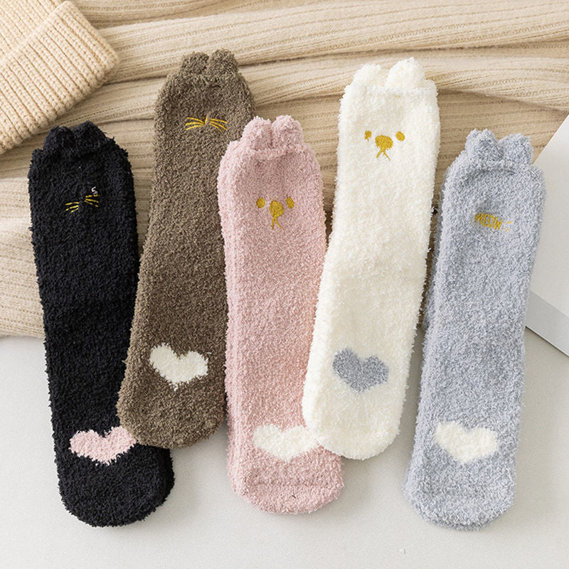 Fluffy Rabbit Socks, 3-Pair Pack