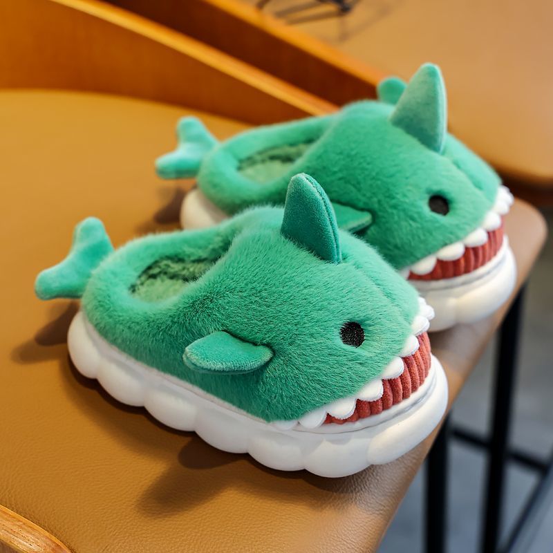 Cute Shark Children's Cotton Slippers