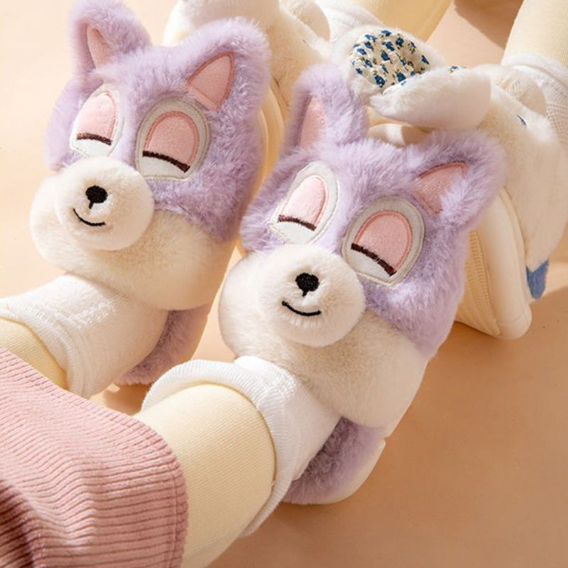 Cartoon Fox Cotton Slippers