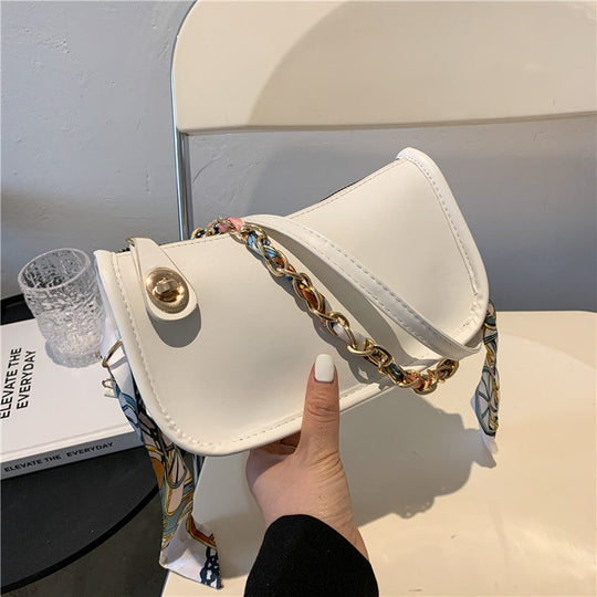 PU Chain Strap Shoulder  Bag