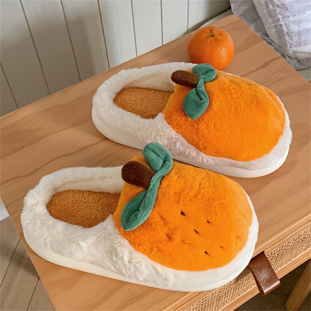 Lovely orange cotton slippers