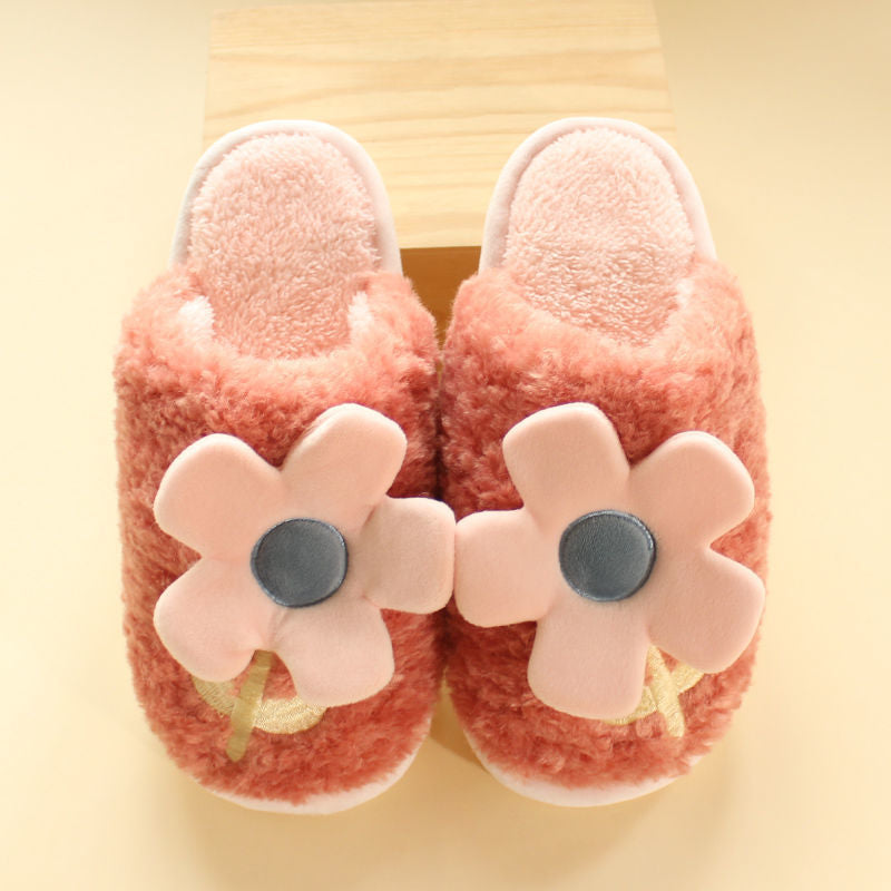 Flower Fluffy Slippers