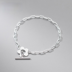 925 Sterling Silver Flower Bracelet