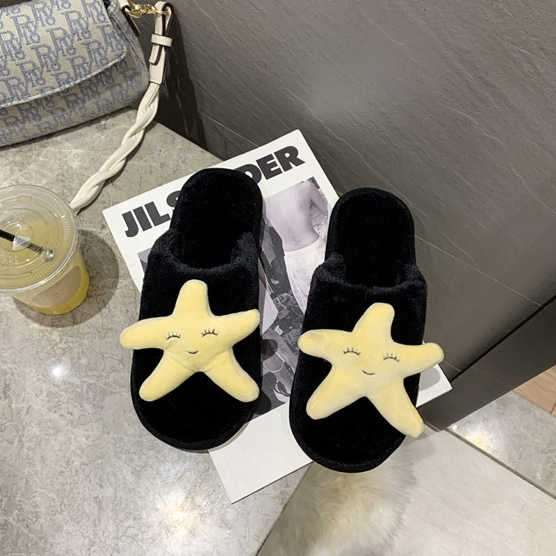 Star Fluffy Slippers