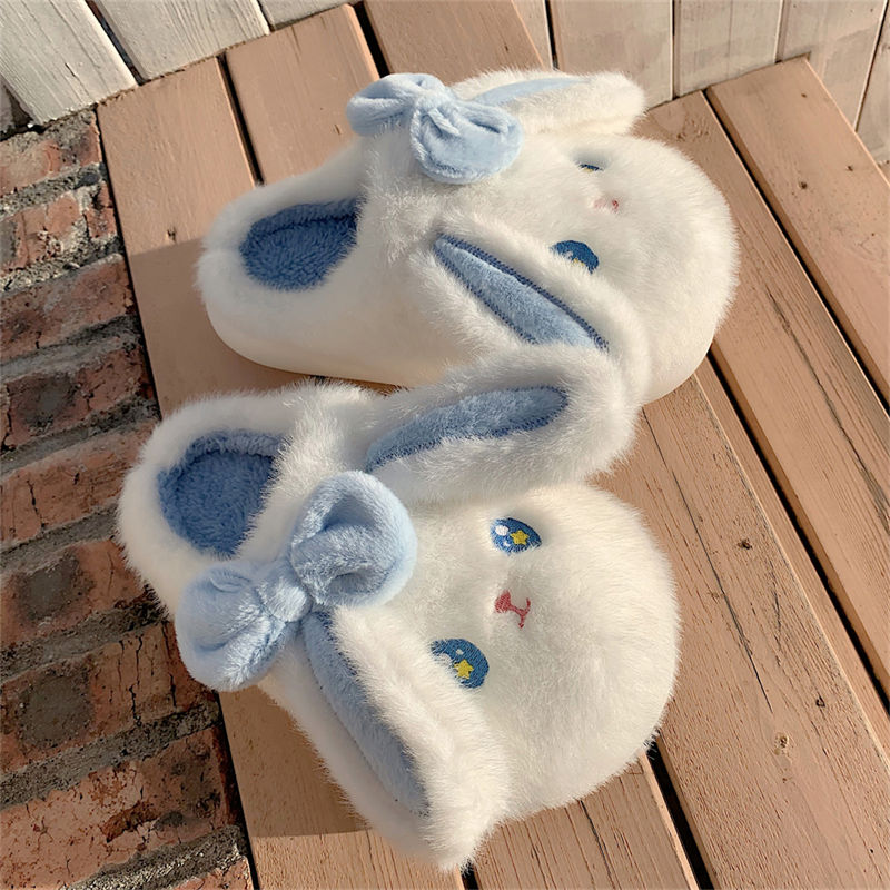 Cute girly heart rabbit slippers