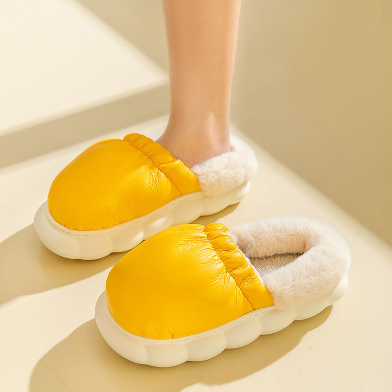 Fashion chestnut cotton slippers