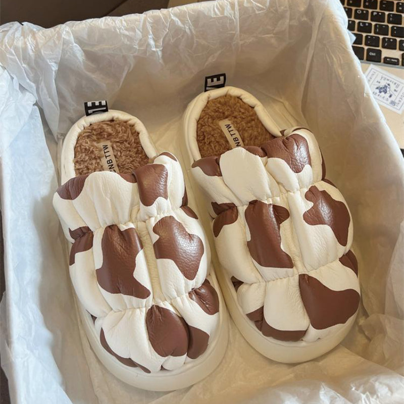 Fashion Cow Pattern Slippers