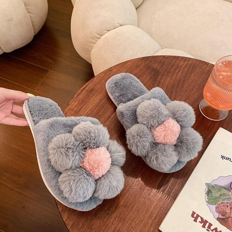 Flower Fluffy Slippers