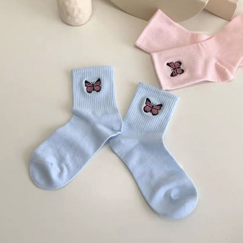 Butterfly Socks, 4-Pair Pack