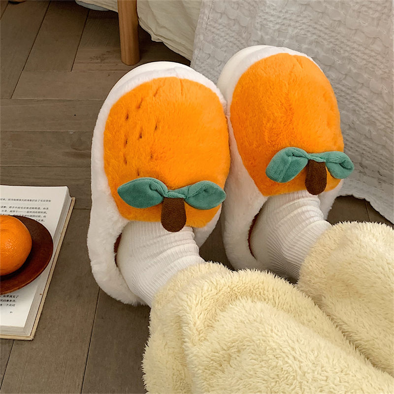 Lovely orange cotton slippers