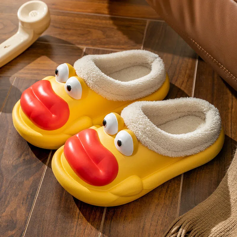 Funny Red Lips Cotton Slippers