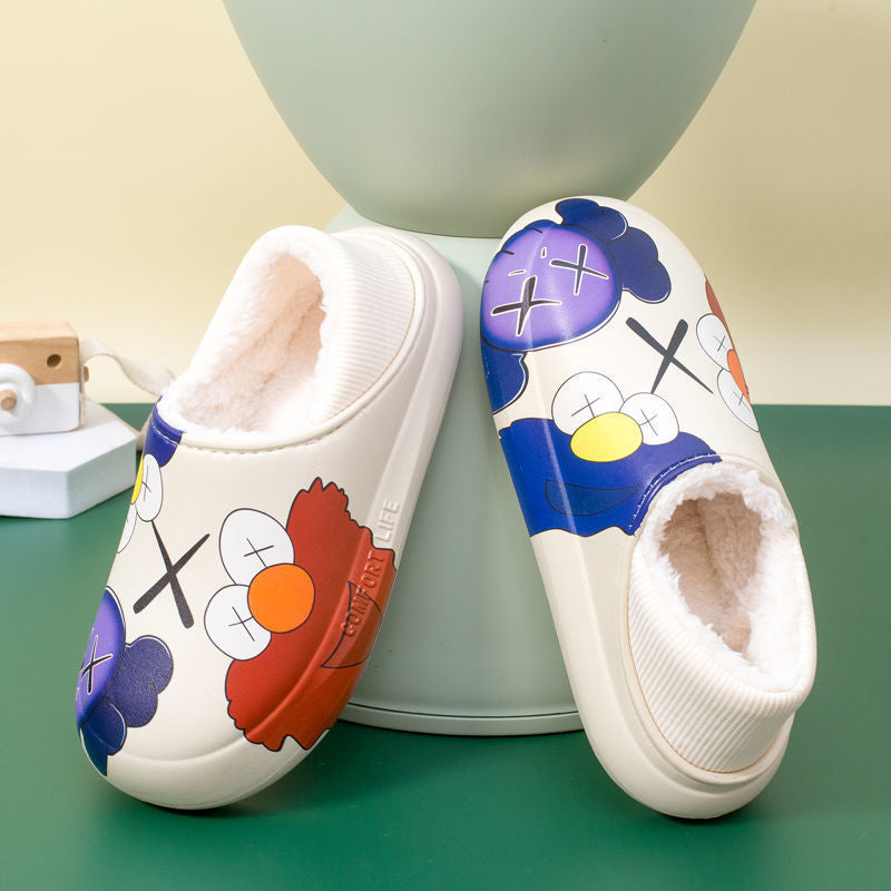 Cute animation cotton slippers