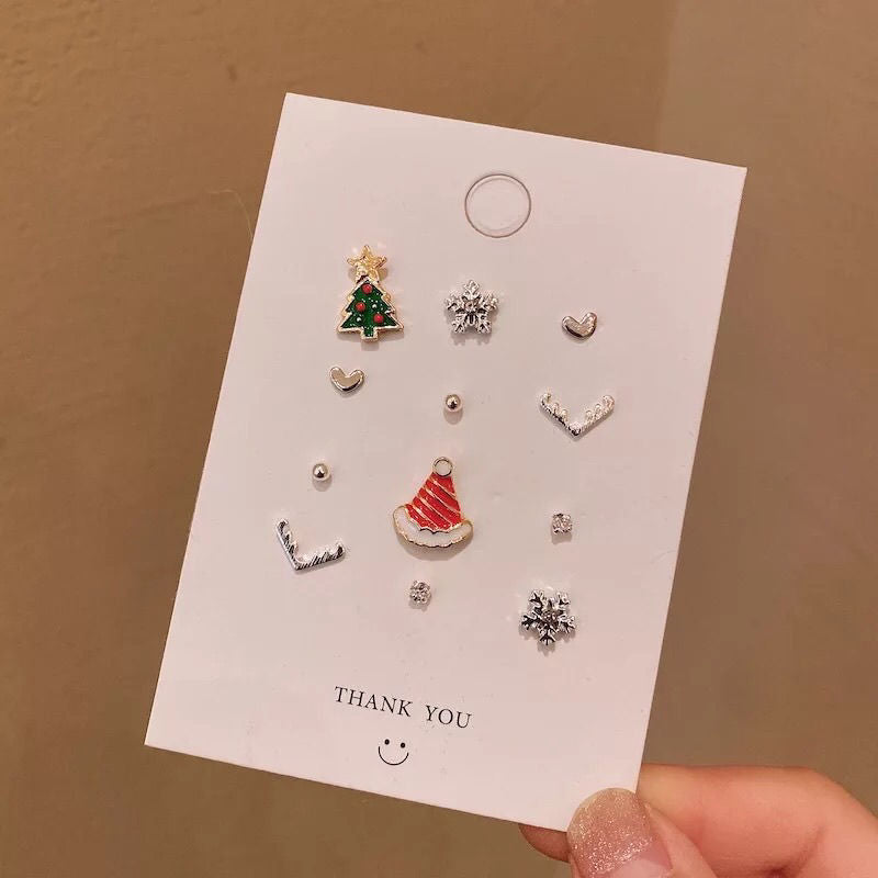 Christmas Assorted Earrings, 6pcs