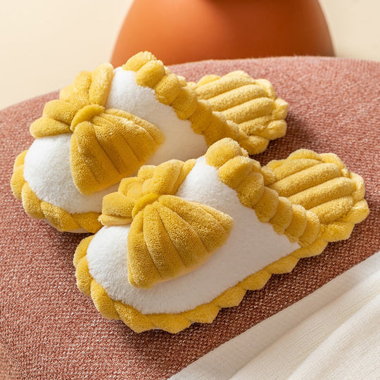 Bow Fluffy Slippers