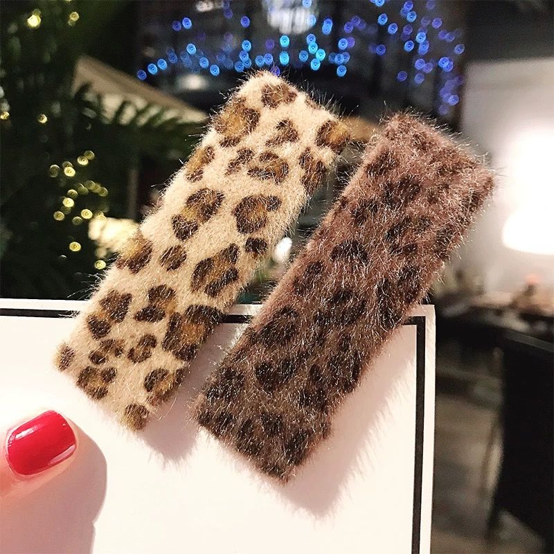 Leopard Print Hair Clip, 1pcs