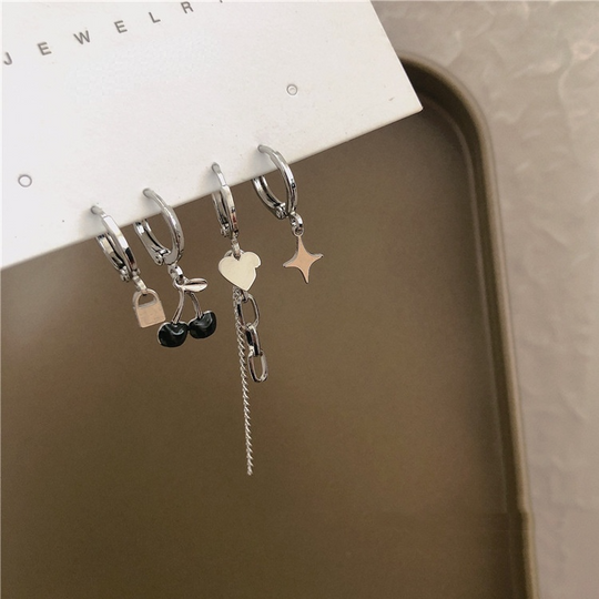 Star Assorted Earrings, 4pcs