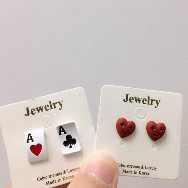 Poker earrings