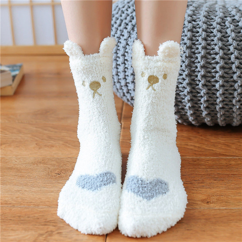 Fluffy Rabbit Socks, 3-Pair Pack