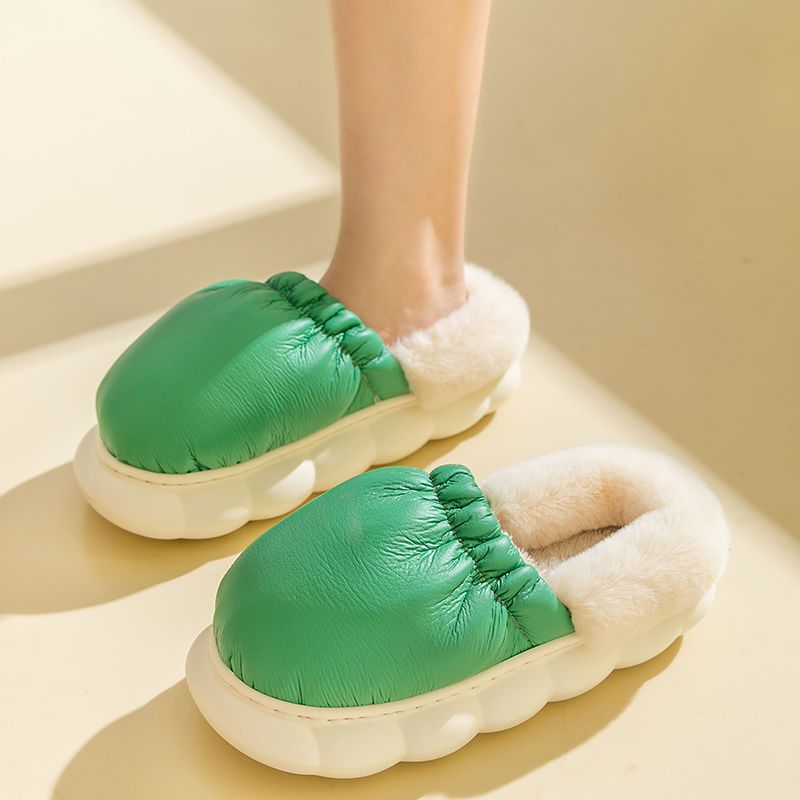 Fashion chestnut cotton slippers