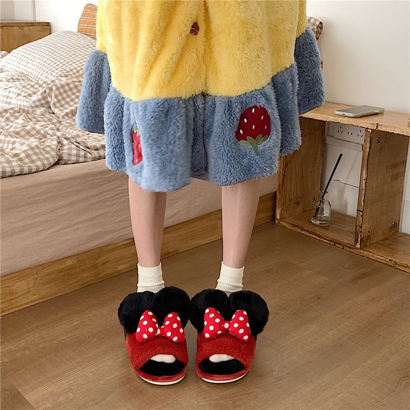 Bow Fluffy Slippers